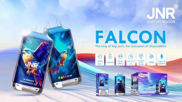 PosterFalconJNR Falcon 16000 Puffs 2 nicotine 22mL dual mesh airflow control 850mAh 28 flavors 1 PosterFalconJNR Falcon 16000 Puffs 2 nicotine 22mL dual mesh airflow control 850mAh 28 flavors 1